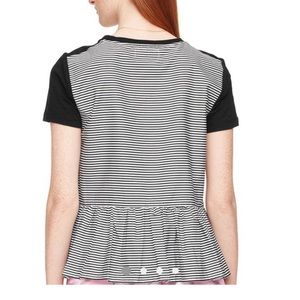 Kate Spade Broome Street Stripe Peplum Tee